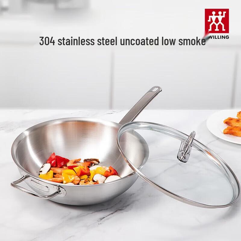 ZWILLING Prime 32cm Stainless Steel Chinese Wok