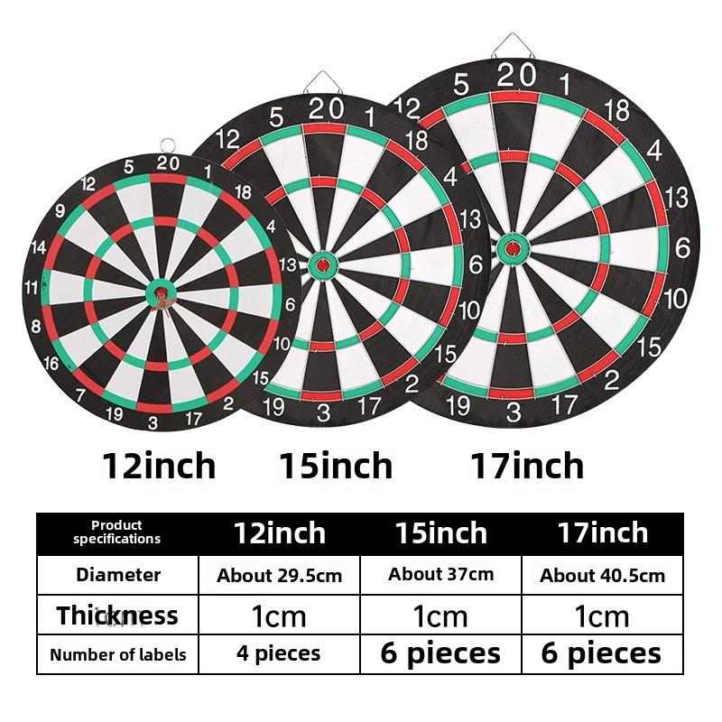 17/15 Inch Dart Board Professional Set Double-Sided Dart Board Mounting Set for Bar Office Home Club