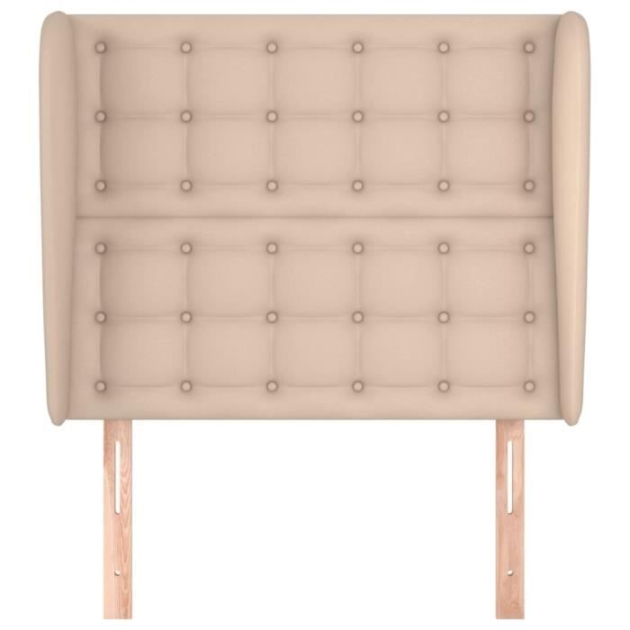 VidaXL Tête de lit avec oreilles Cappuccino 93x23x118-128cm Similicuir3118039