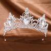 Shiny Princess Tiara Luxury Rhinestone Crown Elegant Baroque Crown  Bridal
