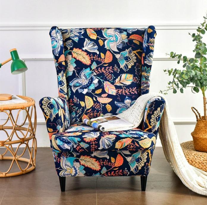 Armchair Cover Colorful Flowers Leaves Patterns Elastic [22Ew14]