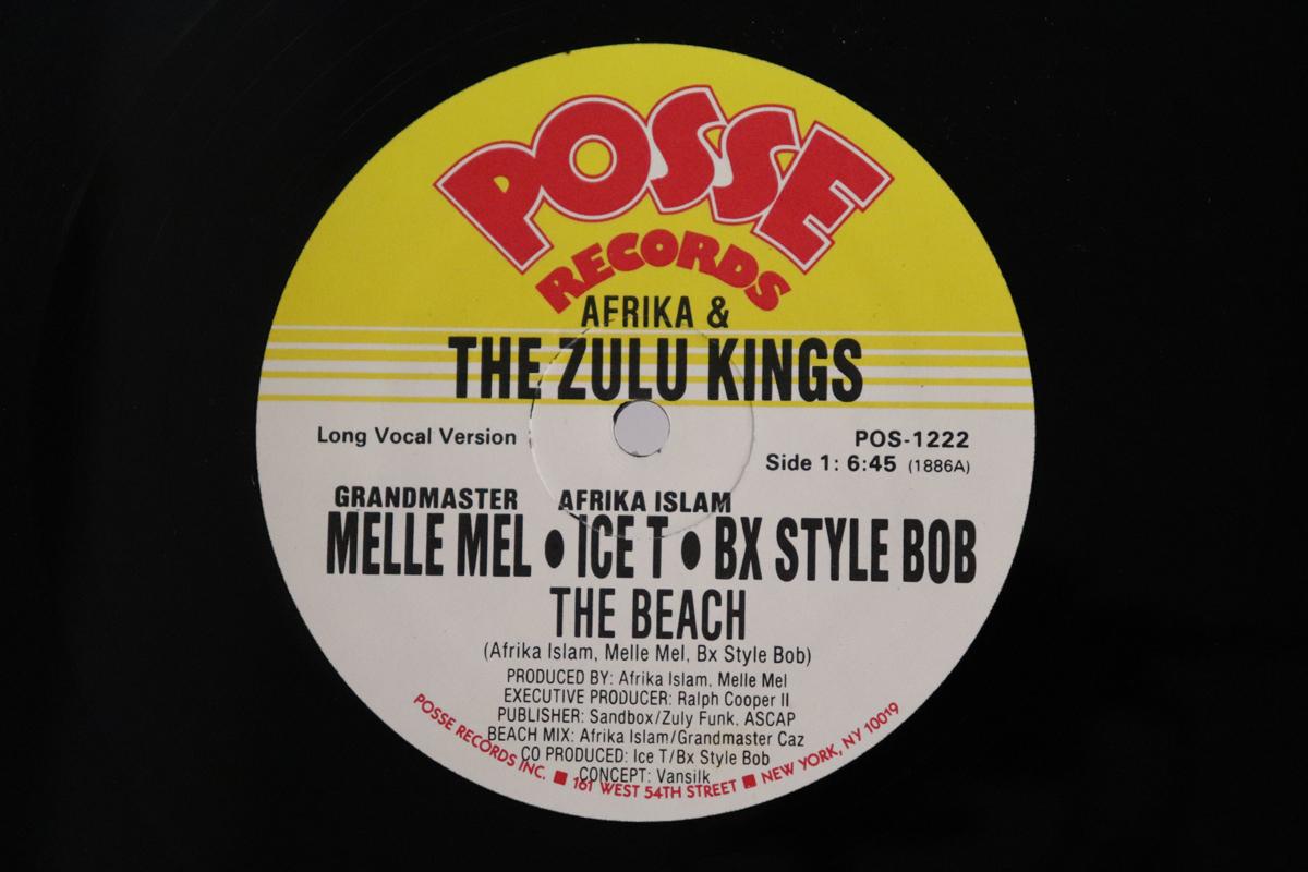 

12inch Record AFRIKA THE ZULU KINGS Beach POS1222 POSSE 1986 US Rap HipHopRB Used