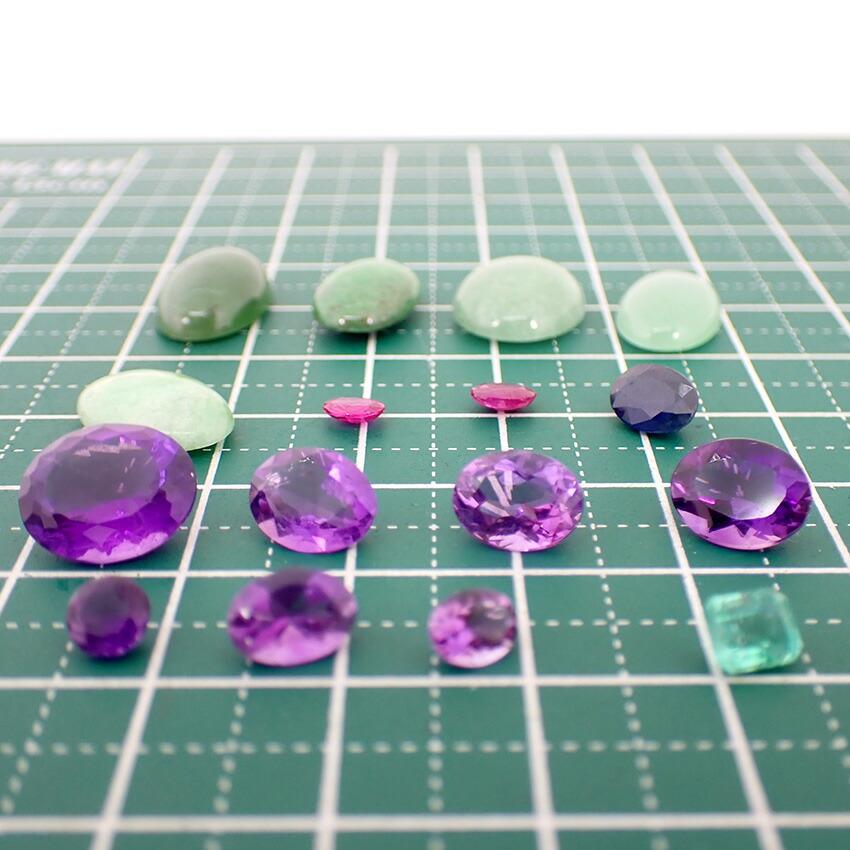[Used] Amethyst, Jade, Green Garnet, Sapphire, Ruby Loose Stones/j26-2