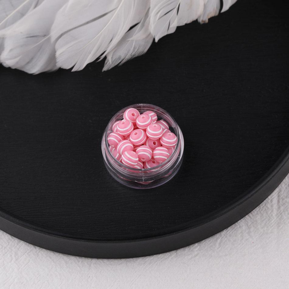 8MM Bunte gestreifte Harzperlen für DIY-Schmuck
