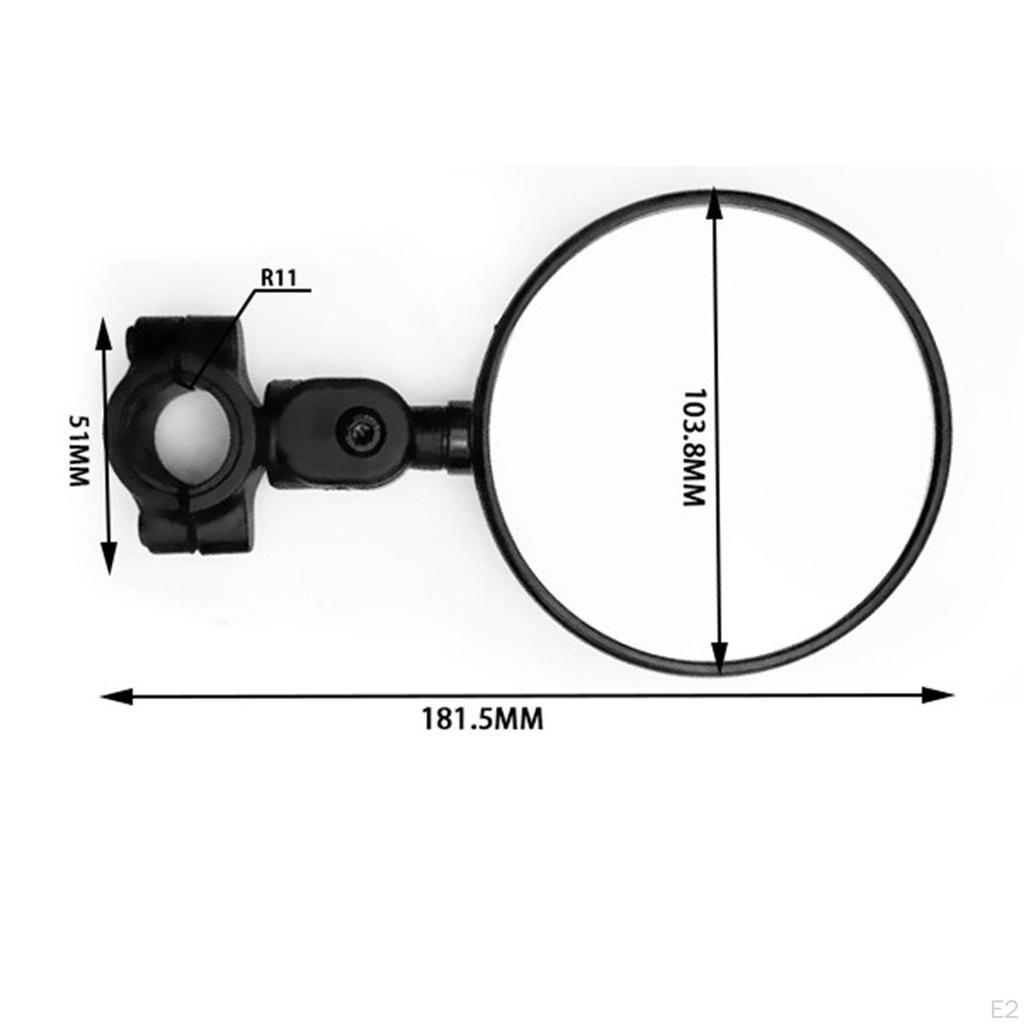 2 Pieces Bike Handlebar Mirror Handlebars Mounted Sturdy Ajustable Rear View Mirrors Rearview
