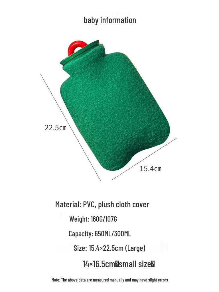 Plush Explosion-Proof Hot Water Bottle for Women - Winter Hand Warmer, Abdomen Warmer, Available In Large and Small Sizes