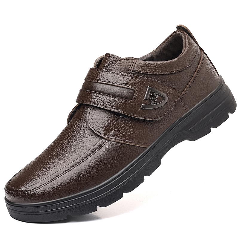 Vyriški natūralios odos slip-on laisvalaikio batai britiško stiliaus - 2025 m. ruduo