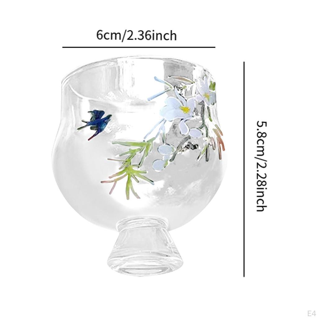 Glass Tea Cup Serving Handmade Kitchen Drinkware Small Coffee Teaware for Adults Men