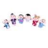 Girls Toys Cartoon Doll Kids Gifts Family Finger Puppets Set Finger Doll Plush Toys Hand Puppet