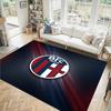 Bologna FC Design Crystal Velvet Carpet Cozy Non?Slip Printed Rug For Bedroom Living Room Entrance