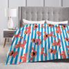 Crayon Elmo Stripe Pattern Sesame Street Wool Blankets  Funny Throw Blankets for  Sofa Bedding Lounge 150*125cm Bedspread