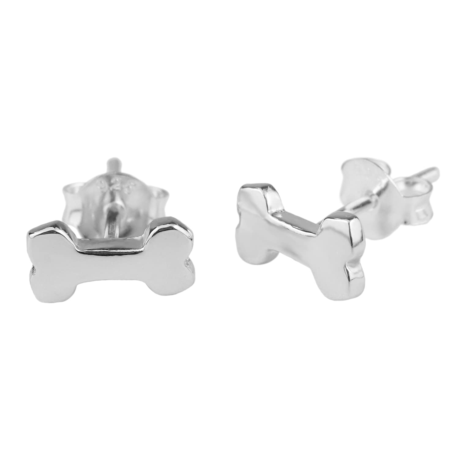

Shinjuku Gin no Kura Dog Bone Silver Earrings (2-Piece Set) - Animal Stud Earrings for Women, Studs, Animal Design, Dog Treats