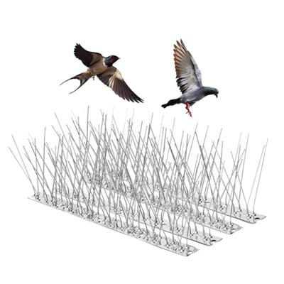 Vogelabwehrspitzen aus Edelstahl mit UV-beständiger Basis – Set zur Vogelabwehr für Dächer, Balkone und Vordächer – Solarbetriebener Vogelschutz für den Garten