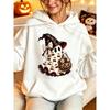 Women's Hooded Sweater Halloween Double Hat Loose 3D Printing Loose Comfort Casual Daily Creative Sweatshirt