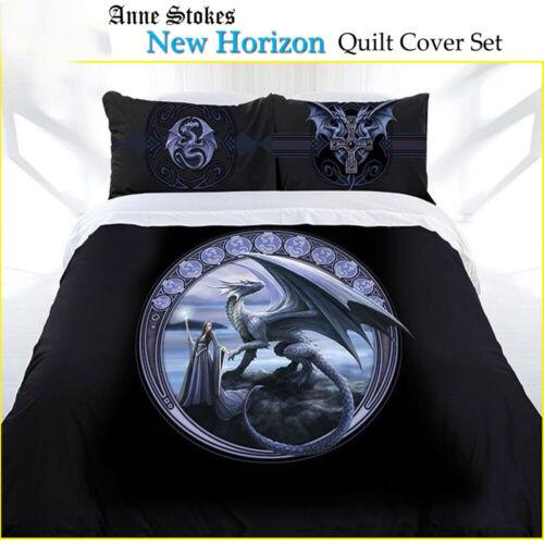 Gotická Fantasy Quilt Doona Anne Stokes Sada povlaků na přikrývku SINGLE DOUBLE QUEEN KING