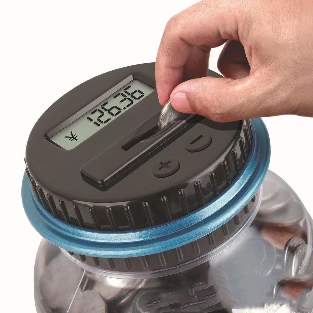 Electronic Piggy Bank Counter Coin Digital LCD Counting Coin Money Saving Box Jar Coins Storage Box For USD EURO Money Gifts