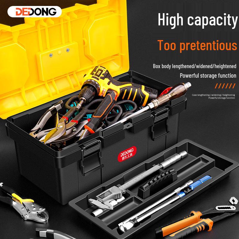 Large Industrial Repair-Grade Multifunctional Plastic Storage Box for Hardware & Tools