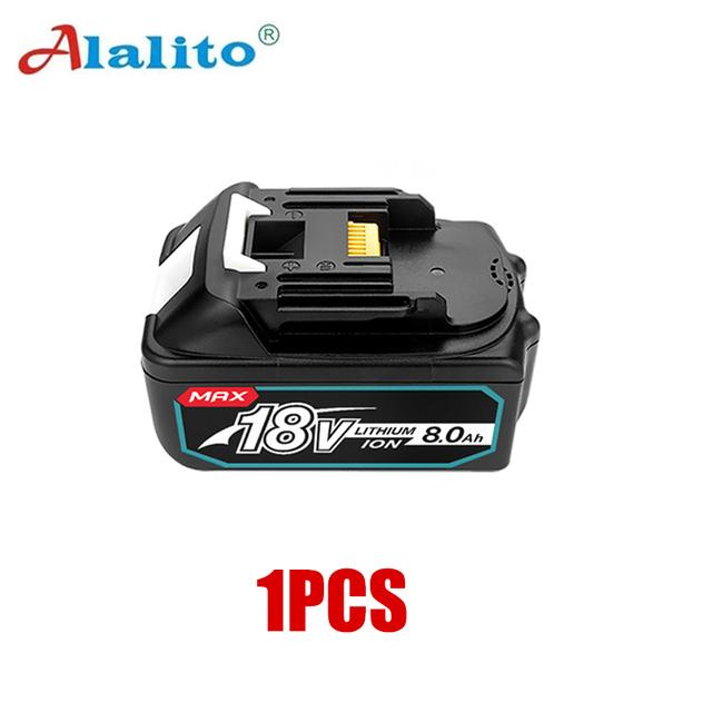 With Charger Bl1860 Rechargeable Batteries18v 8000mah Lithium Ion For Makita 18v Battery 8ah Bl1840 Bl1850 Bl1830 Bl1860b Lxt400
