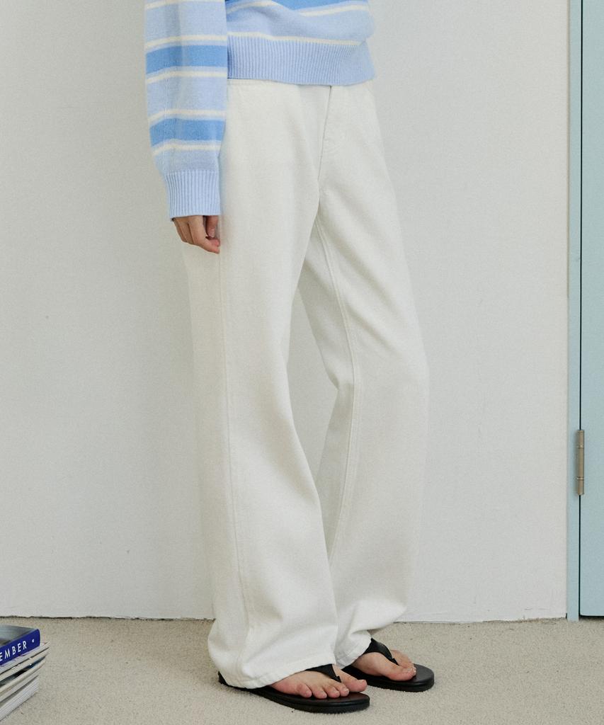 Banwonateullie P3286 Cotton Straight Pants_White