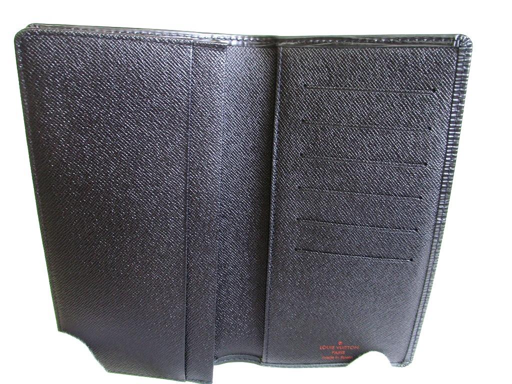 Authentic LOUIS VUITTON Epi Black Leather Flap Bill Wallet Porte Credit #b277  Open box