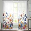 Flower Leaf Daisy Window Tulle Curtains for Living Room Bedroom Hotel Luxury Decoration Sheer Curtains