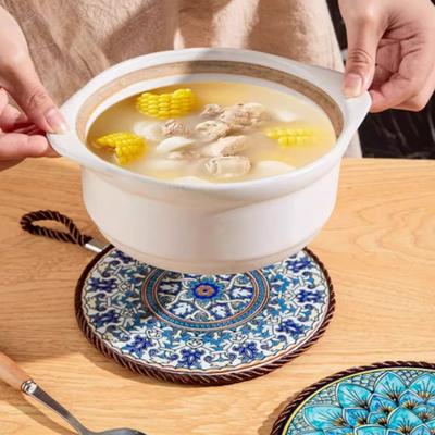 Keramik Untersetzer Hitzedämmmatte für Küche Esszimmer Verbrühschutz Korkboden Schüssel Tasse Matte Tisch Heimdekor