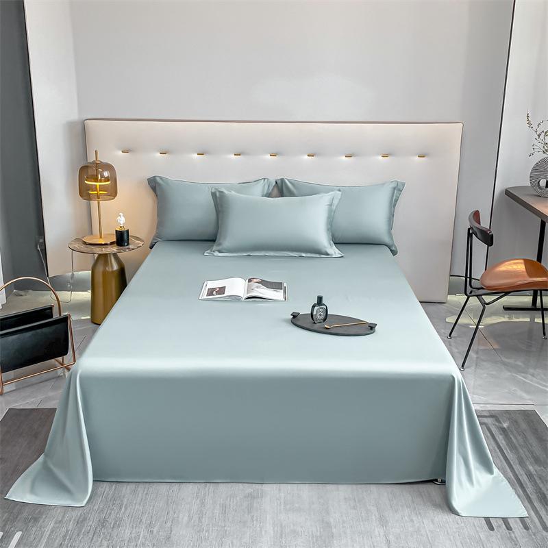 Nové bavlněné prostěradlo s hustotou 100 vláken, jednobarevné, s vysokým počtem vláken, husté, celobavlněné, lehce luxusní prostěradlo, studentská kolej, jednolůžkové, dvoulůžkové, sada