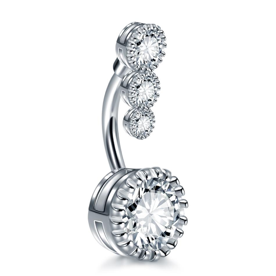1Pc Surgical Steel Belly Button Ring Navel Nombril Piercing CZ Belly Ring Sexy Women Belly Piercing Body Jewelry Ombligo 14G