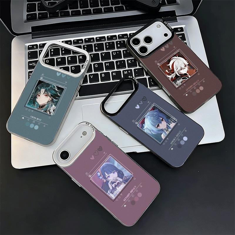 Genshin Impact Simple Design Shockproof Phone Case for iPhone 17 Air 16 16E 15 Pro Max 14 Plus 13 Mini 12 Back Cover Anti Fall F
