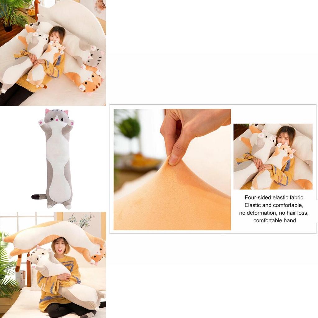 Cozy Long Cat Plush Toy Soft Stuffed Doll Ideal For Kids Gift And Home Decor Needs