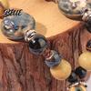 Fashionable Ceramic Necklace Vintage Bohemian Bead Braided Rope Flower Long