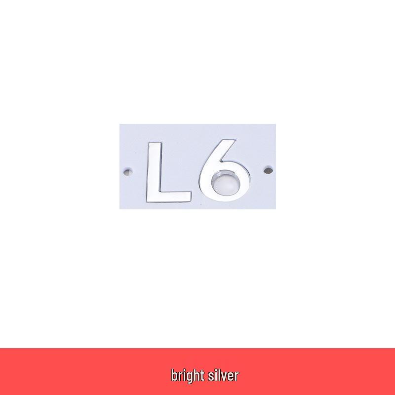 Ideal L9-L6 Black Tailgate & Hood Emblem Lettering Sticker Modification