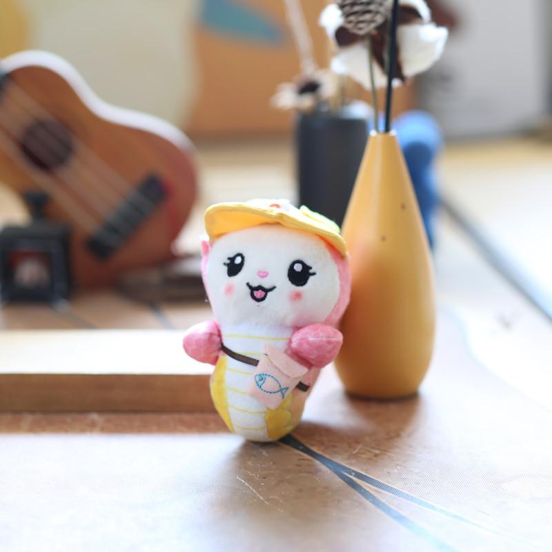 

Adorable Dragon Baby Plush Keychain Cute Soft Snake Stuffed Toy For Bags And Keys розовый