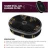 New High Flow Chrome 12"x2" Oval Air Cleaner Filter Assembly 5-1/8" Carb Neck W/ Flow-Thru Lid for GMC Chevy Ford Chryler Dodge