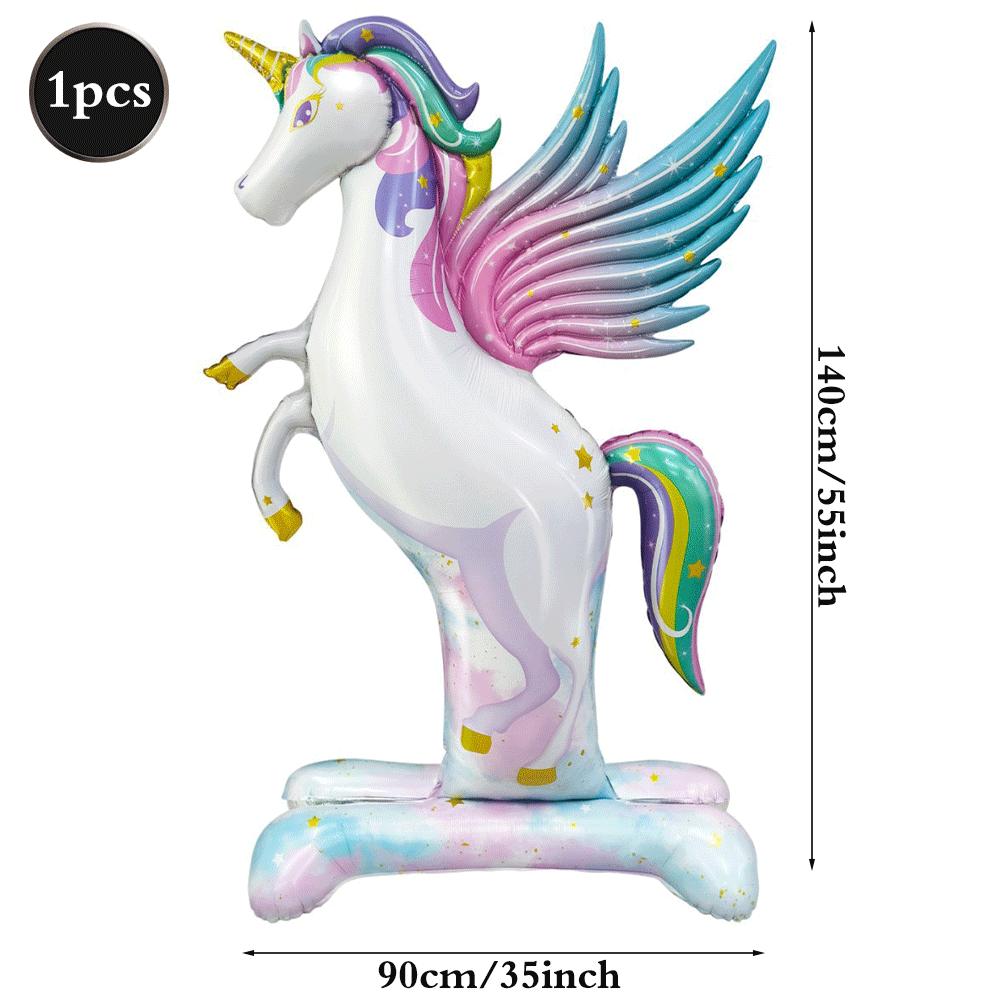 Unicorn Birthday Party Supplies Tableware Plates Cups Napkins Tablecloth Banner Foil Balloons Pastel Rainbow Baby Shower Decor