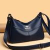 Women's Bag Summer New Large-capacity Soft Leather Messenger Bag Lychee Pattern Retro Fashion Shoulder Bag