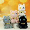 Plush Cat Keychain With Bell Cute Animal Toy For Bag Decor Collectible