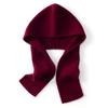 Flat Cashmere Hat Scarf Integrated Women's Winter One-piece Neck Cover Hat Warm Ear Protection Knitted Wool Pullover Hat
