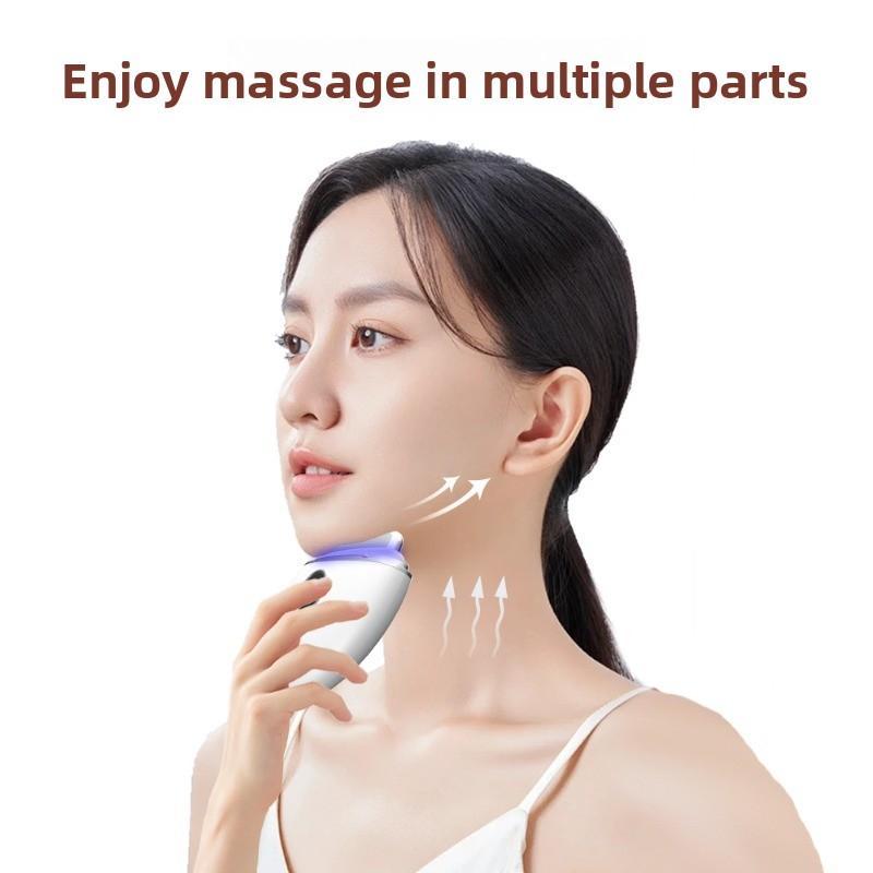 5-Speed Rechargeable Gua Sha Massager – Facial Lifting & Neck Sculpting Tool with LED Light Therapy & Heating Function