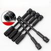 Extra-Long Deep Impact Socket Set - 1/2" Drive Hex Tools for Motorcycle, Electric Vehicle & Auto Repair12/13/14/17/19mm 5in1