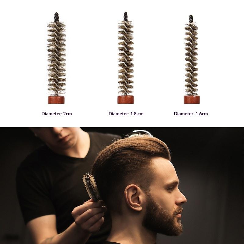 Boar Bristle Hair Brush Natural Boar Bristle Smooth Wooden Handle Hair Softening Comb for Home Salon Men Women