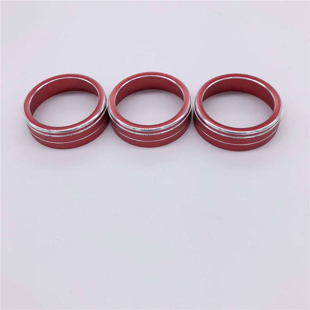 

3 шт./компл. для Volkswagen VW Passat B7 B8 T-ROC Tiguan L, ручка кондиционера автомобиля, кольцо, украшение панели переменного тока( АВ или С Model A красный