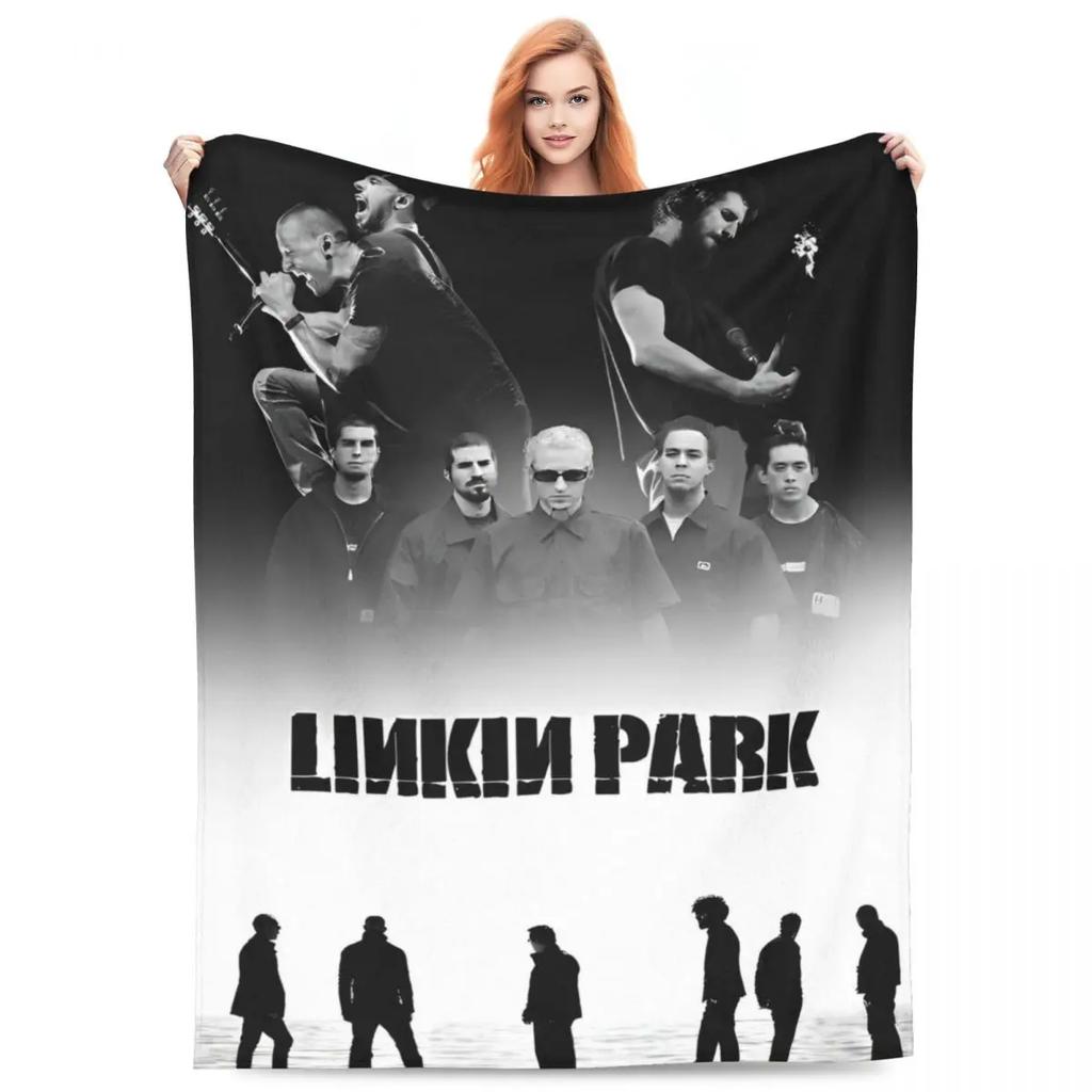 L-Linkin Rock Park Blanket Cover Fleece Super Warm Throw Blankets for Home Couch Bedroom Quilt