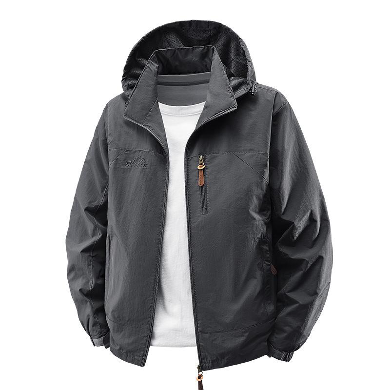 Autumn and Winter Men's Outdoor Jacket Waterproof and Windproof Jacket Hooded Casual Jacket Sports Mountaineering Jacket