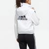 Adidas Printed Sports Hooded Fleece Jacket Women Jackets White GG0764