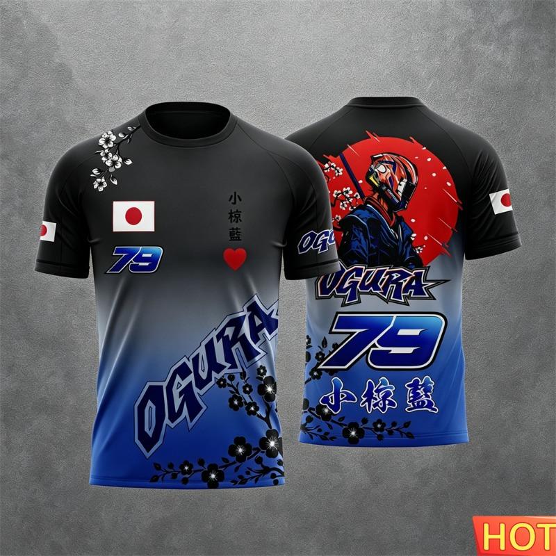 Japanese Racing style T-shirt for Enthusiasts Men's Motorcycle Quick Drying T-shirt Breathable Racing Men's Jersey T-shirt tops