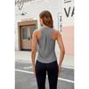 Top Estivo in Maglia Gilet da Donna Girocollo Altamente Elasticizzato Fitness Sport Corsa Canottiera Casual