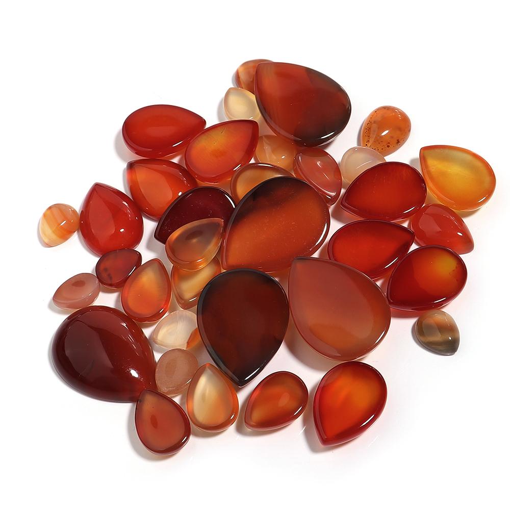LOULEUR WaterDrop Natural Stone Cabochon For Jewelry Making Tiger Eye Amethyst Lapis Lazuli Agate Stone Beads for Handwork