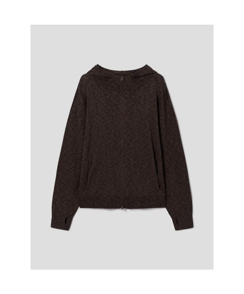 8Seconds Light Hooded Zip-Up Cardigan Brown