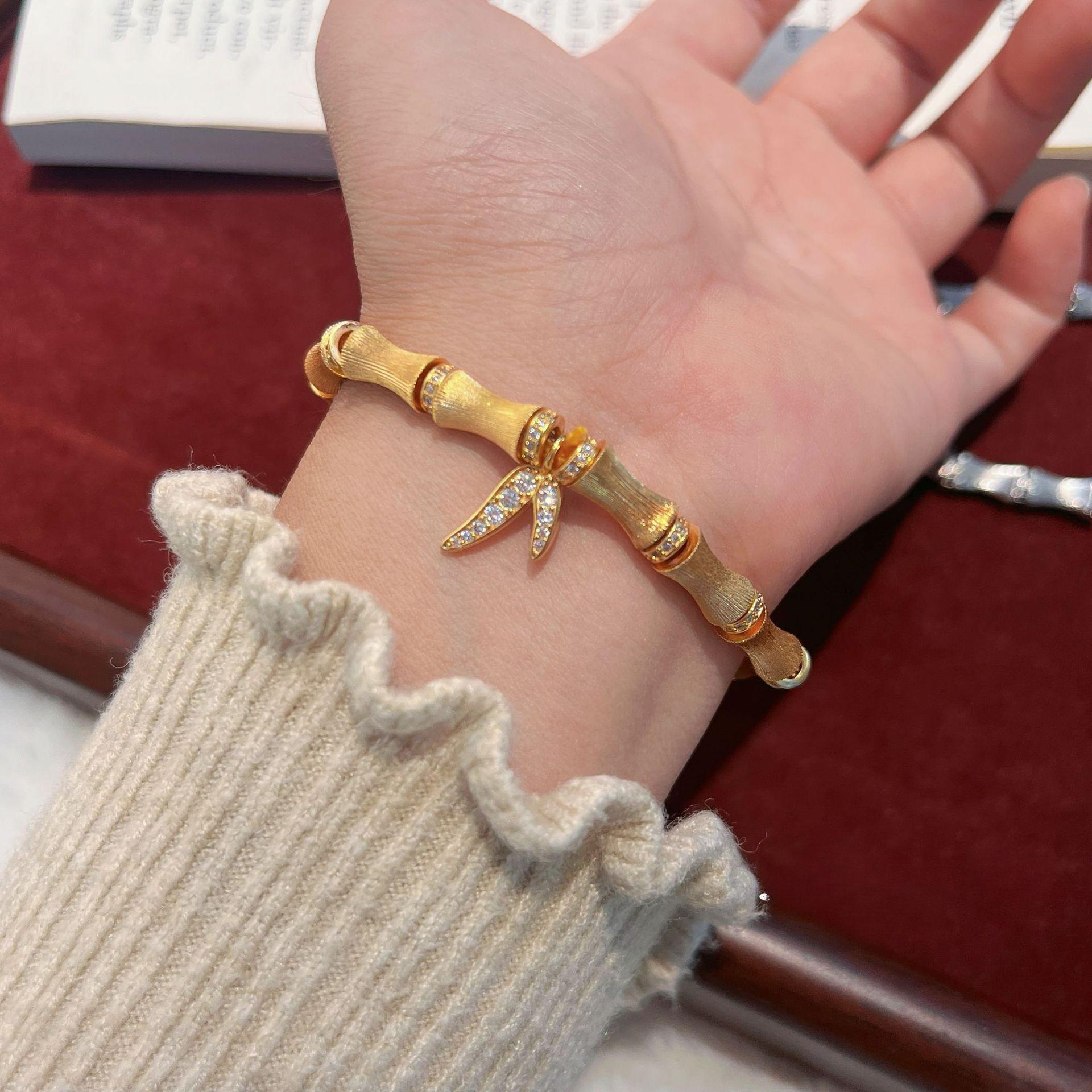 Новый Китайский Металлообработка Шелковое Соединение Высокое Бамбуковое Соединение Браслет Браслет Эластичная Верёвка Легкая Роскошь Премиум Украшения 2026 Resizable